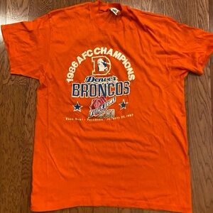 Vintage Denver Broncos 1986 AFC Champions T-Shirt Size XL (46-48)